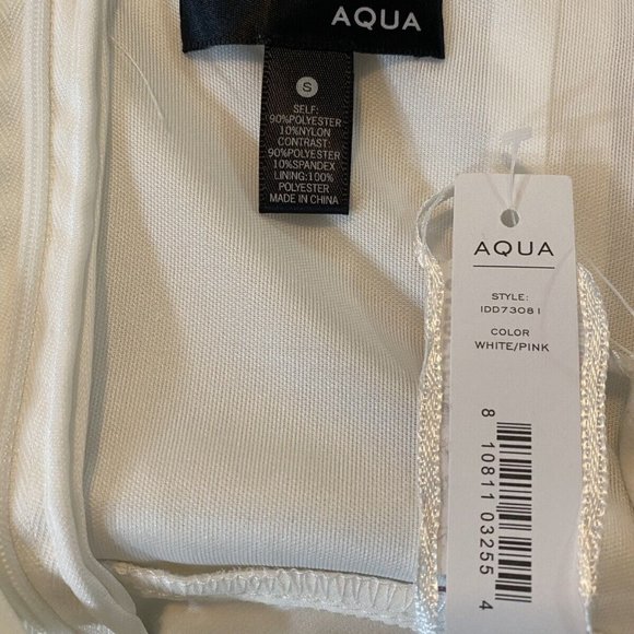 NWT Women's AQUA EMBROIDERED FLORAL PARTY DRESS white size S $128 - Picture 7 of 11